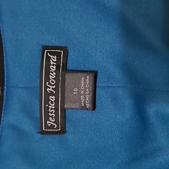 Jessica Howard black maxi dress features a vibrant blue floral design Size 10 - Picture 5 of 8